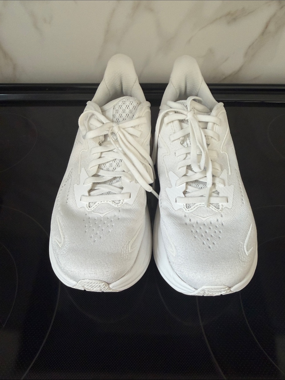 Hoka Clifton 10 Women's All-White Sneakers - worn once! - Picture 2 of 3